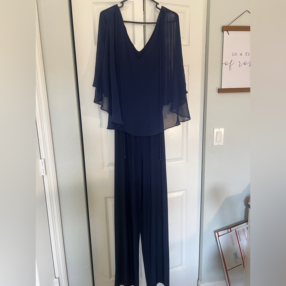Analili Elegant Navy Jumpsuit NWT
